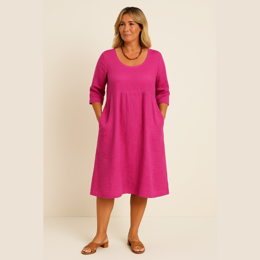Jytte™ | Oversized Elegant Kjole Med Lommer